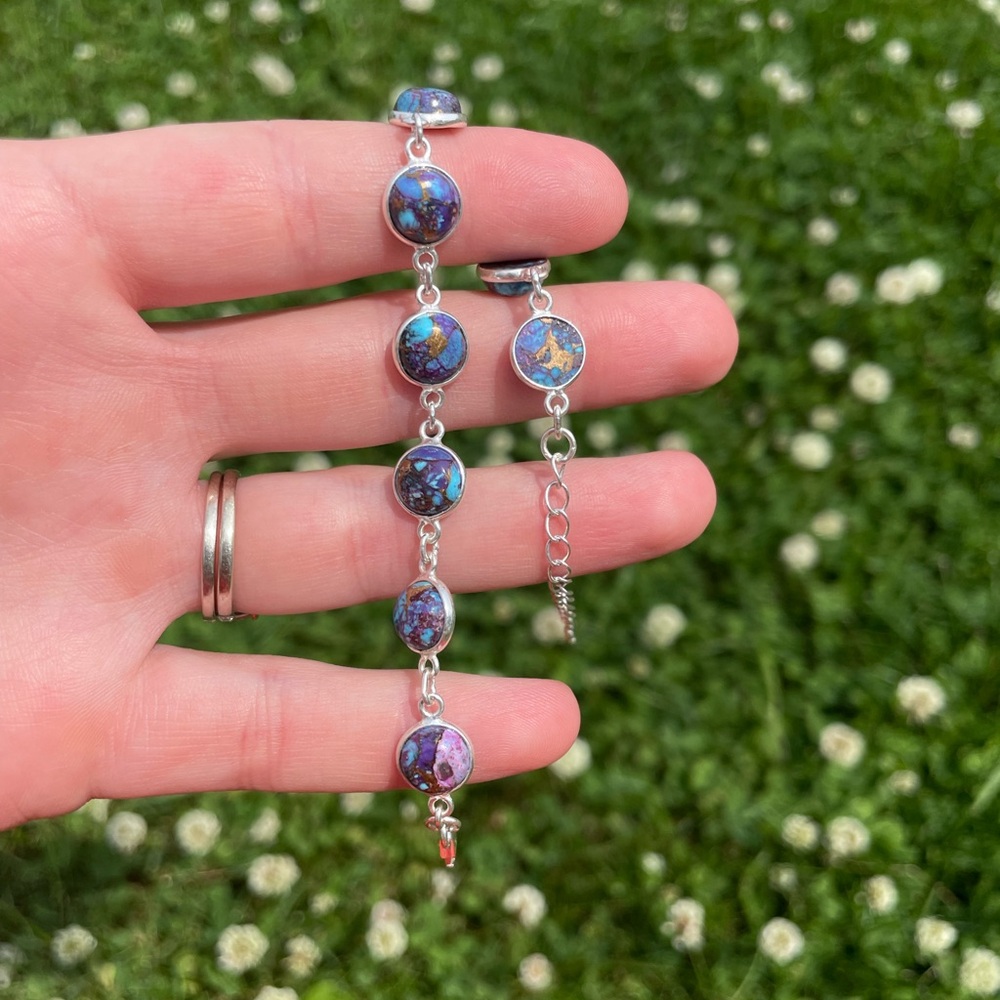 Sterling Silver Purple Mojave Turquoise Bracelet